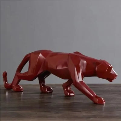 Abstract Resin Leopard Statue