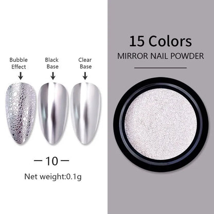 Metallic Mirror Nail Art Pigment Powder