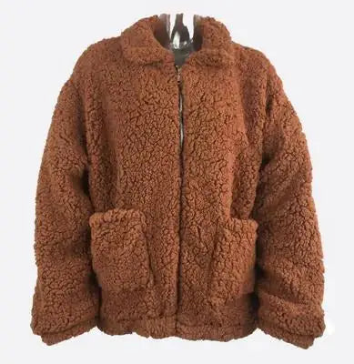 Women Oversized Faux Fur Jacket