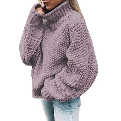 Knitted Turtleneck Women's Sweater