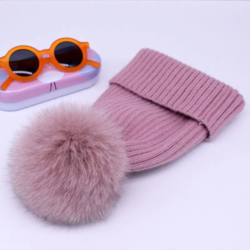 Winter Hat Luxury Fox Fur Beanie