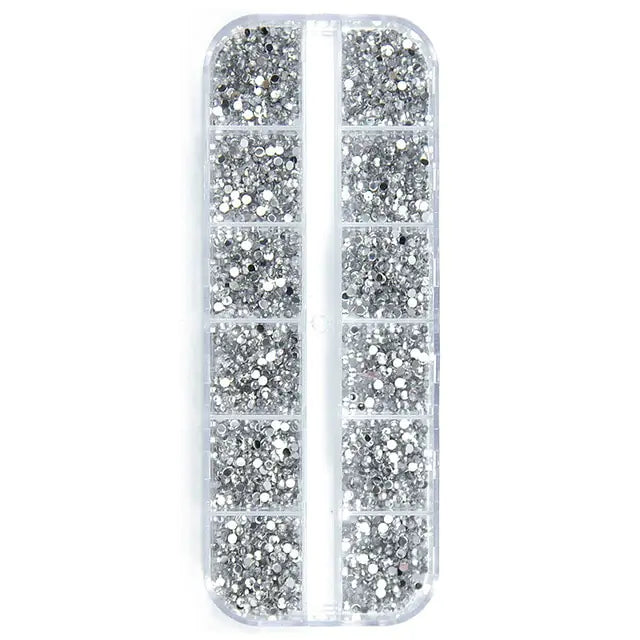 Box Nail Art Flat Back Crystal Rhinestone