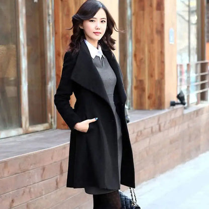 Winter Cashmere Long Women's Coat A Luxurious Gift