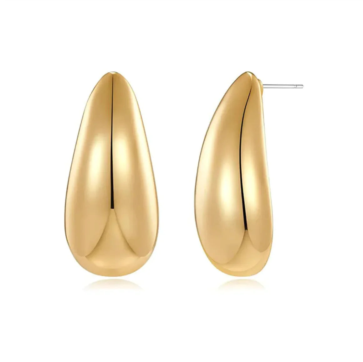 Metal Water Drop Earrings – Niche Luxury Design