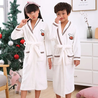 Winter Coral Fleece Thick Bathrobe Luxurious Comfort