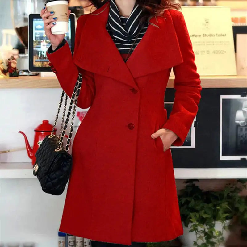 Winter Cashmere Long Women's Coat A Luxurious Gift