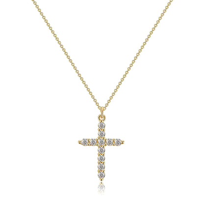 Rotatable Cross Crown Necklace