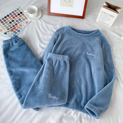 Winter Soft Velvet Pyjamas Set